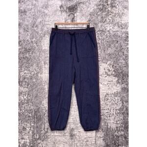 Anthropologie Shashiko Pants Womens Blue Stitched Jogger Size S Small